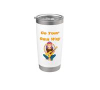 Go Your Own Way Quote Inspiration Leisure Wear Vaso térmico de acero inoxidable de doble pared