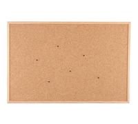 Go4Cork - Tablón de anuncios de corcho enmarcado - 35.4 x 23.6 pulgadas | Tablero de notas de corcho ecológico de doble cara | Decoración de organización de oficina, hogar y aula | Pasadores y