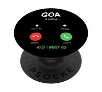 Goa está Llamando y Debo IR a India Viajando PopSockets PopGrip Adhesivo