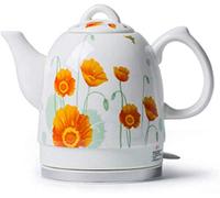 GOABXYEN Hervidor De Agua Caliente Tetera Eléctrica Inalámbrica De Cerámica - Jarra Retro De 1,5 L, 1350 W Hierve Agua Rápido - Base Extraíble, Hervir Dryion XXZ