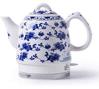 GOABXYEN Hervidor De Agua Caliente Tetera Eléctrica Inalámbrica De Cerámica - Jarra Retro De 1,5 L, 1350 W Hierve Agua Rápido - Base Extraíble, Hervir Dryion/C XXZ