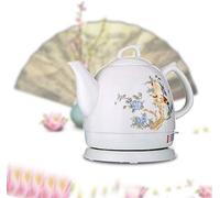 GOABXYEN Hervidor De Agua Caliente Tetera Eléctrica Inalámbrica De Cerámica - Jarra Retro De 1L, 1000W Hierve Agua Base Extraíble Rápida, Hervir Dryion XXZ