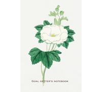 Goal getter's notebook: The busy journal: Japanese floral art themed 50 pages blank lined bullet notebook for recording daily tasks and goals for adults and teens