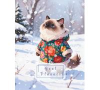 Goal Planner: 100 Pages of Goal Setting, Action Steps & Notes | Cute Ragdoll Cat Aesthetic Productivity Journal