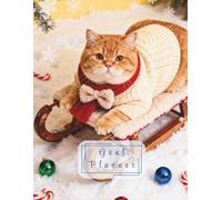 Goal Planner: 100 Pages of Goal Setting, Action Steps & Notes | Festive Christmas Orange Cat Productivity Journal