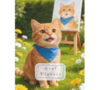 Goal Planner: 100 Pages of Goal Setting, Action Steps & Notes | Orange Cat in Garden Aesthetic Productivity Journal