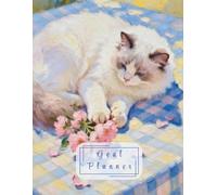 Goal Planner: 100 Pages of Goal Setting, Action Steps & Notes | Ragdoll Cat with Blossoms Aesthetic Productivity Journal