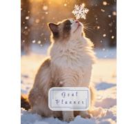 Goal Planner: 100 Pages of Goal Setting, Action Steps & Notes | Ragdoll Cat with Snowflake Aesthetic Productivity Journal
