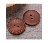 Goanilad Kouzi 20 unids/Lote 9mm-35mm Retro 2 Ojos Botones de Madera, botón Redondo suéter de Mujer Abrigo Costura de Ropa(Medium Coffee,18mm)
