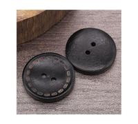 Goanilad Kouzi 20 unids/Lote 9mm-35mm Retro 2 Ojos Botones de Madera, botón Redondo suéter de Mujer Abrigo Costura de Ropa(Black,25mm)