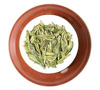 GOARTEA 100g (3.5 Oz) Supreme Organic Anji Bai Cha Long Jing White Dragon Well Loose Spring Leaf Chinese GREEN TEA Verde