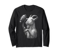 Goat American Football Deportes Amante de los Animales Manga Larga