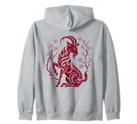 Goat Art Girl Año Nuevo Chino 2027 Lucky Mom Energy Spring Sudadera con Capucha