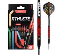 GOAT - Athlete Rojo Brass Dardos de Acero 11 G, Incluye 3 Barrels, 3 Flights y 3 Shafts