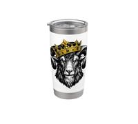Goat Crown King Greatest Of Funny Goat Crowned Vaso térmico de acero inoxidable de doble pared