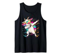 Goat Dabbing Sunglasses Graphic Kids Boys Colorful Goat Camiseta sin Mangas