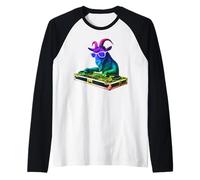 Goat DJ Music Party Animal Amante Camiseta Manga Raglan
