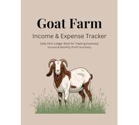 Goat Farm Income & Expense Tracker: Daily Farm Ledger Book for Tracking Expenses, Income & Monthly Profit Summary