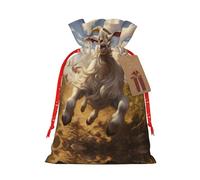 Goat Frolic - Bolsa de regalo de arpillera con cordón, bolsa de regalo de tela versátil, ideal para regalos de Navidad y mucho más