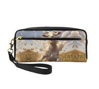 Goat Frolic - Bolsas de cosméticos para mujer, neceser de viaje, organizador de accesorios, bolsa con cremallera, idea de regalo, Black, Talla única, Neceser de maquillaje