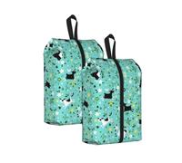 Goat Frolic Print - Bolsa de equipaje de viaje de gran capacidad para zapatos, impermeable, portátil, bolsa de almacenamiento de calzado para natación, 2 unidades., Talla única, Cierre de cremallera