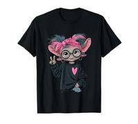 Goat Girl Big Sparkling Eyes Peace Sign Pop Graphic Juguetón Camiseta