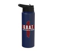 Goat God Over All Things Christian Red Cross Design G.O.A.T. Stainless Steel Insulated Water Bottle