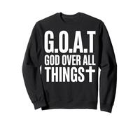 Goat God Over All Things Texto Cruz Sudadera