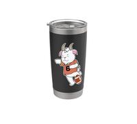 Goat juega fútbol americano Vaso térmico de acero inoxidable de doble pared