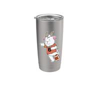 Goat juega fútbol americano Vaso térmico de acero inoxidable de doble pared