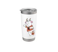 Goat juega fútbol americano Vaso térmico de acero inoxidable de doble pared