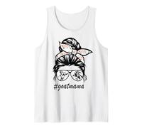 Goat Mama Messy Bun Life Hair Gafas para el día de la Madre Camiseta sin Mangas