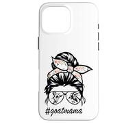 Goat Mama Messy Bun Life Hair Gafas para el día de la Madre Carcasa para iPhone 16 Pro MAX