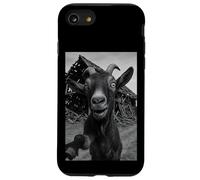 Goat Meme Country Humor Farm Chaos Scene Broken Barnyard Carcasa para iPhone SE (2020) / 7/8