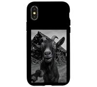 Goat Meme Country Humor Farm Chaos Scene Broken Barnyard Carcasa para iPhone X/XS