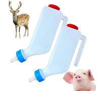Goat Milk Feeder, Livestock Water Drinker for Fence Mounting with Clear Volume Scale, Robusta Construction with Secure Grip, Nursing Equipment for Dwarf Doeling Lambs 800ml