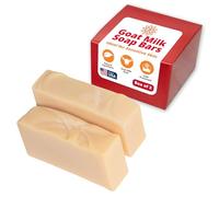 Goat Milk Stuff Jabón de leche de cabra, pureza, totalmente natural, sin perfume, barra de jabón de leche de cabra fresca, suave para la piel sensible, hecho a mano (caja de 2)