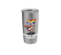GOAT of being yourself rainbow LGBTQ+pride gay pride parade Vaso térmico de acero inoxidable de doble pared
