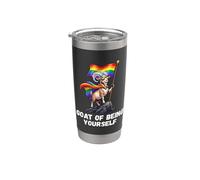 GOAT of being yourself rainbow LGBTQ+pride gay pride parade Vaso térmico de acero inoxidable de doble pared