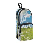 Goat on The Green Summer Meadow - Estuche para lápices de gran capacidad con compartimento para estudiantes, bolsa escolar, organizador de papelería, estuche para lápices, estuche para la escuela,