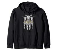 Goat Rap Old School Retro Streetwear 80s 90s Three Sudadera con Capucha