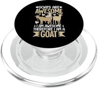 Goats Are Awesome I Am Awesome Therefore I Am A Goat PopSockets PopGrip para MagSafe