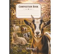 Goats Composition Book: College Ruled Journal Featuring a Beautiful Collection of Goat Breeds in a Peaceful Country Landscape