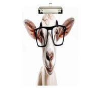 Goats Wear - Portapapeles acrílico para enfermeras y oficina, tablero de clip de plástico con clip de perfil bajo, gancho para colgar, tablero de escritura de PVC transparente, color plateado, 12.5 x