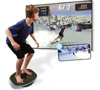 GoBalance Play & Sport - Tabla de equilibrio interactiva de madera premium con sensor Bluetooth inteligente y aplicación gratuita. 12 juegos divertidos, entrenamiento de deportes básicos y