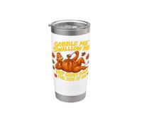 Gobble Me Swallow Me Drip Gravy Down The Side of Me Fall Pun Vaso térmico de acero inoxidable de doble pared