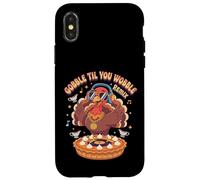 Gobble Til You Wobble Remix Acción de Gracias Turquía DJ Música Carcasa para iPhone X/XS