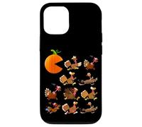 Gobble Til You Wobble Thanksgiving Pumpkin Game Eats Turkeys Carcasa para iPhone 12/12 Pro