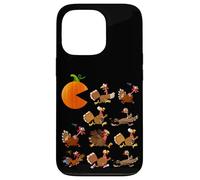 Gobble Til You Wobble Thanksgiving Pumpkin Game Eats Turkeys Carcasa para iPhone 13 Pro