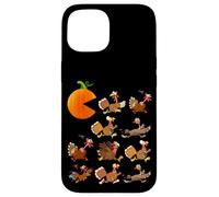 Gobble Til You Wobble Thanksgiving Pumpkin Game Eats Turkeys Carcasa para iPhone 15